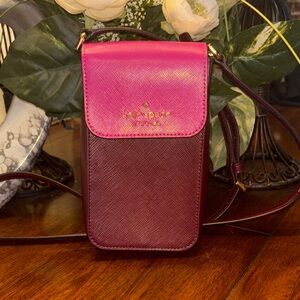 KATE SPADE Staci Colorblock Saffiano Leather North South Phone Crossbody EUC